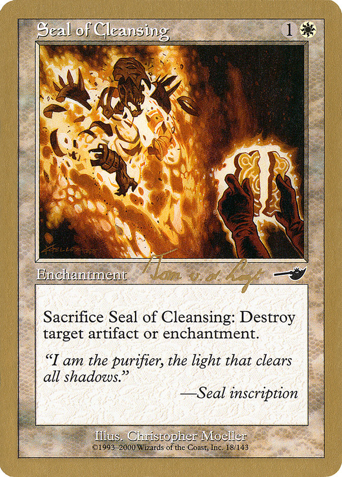 Seal of Cleansing (Tom van de Logt) [World Championship Decks 2000] | Eastridge Sports Cards & Games