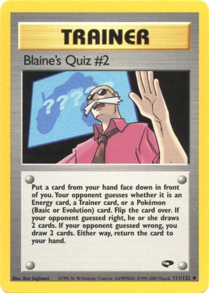 Blaine's Quiz #2 (111/132) [Gym Challenge Unlimited] | Eastridge Sports Cards & Games