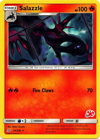 Salazzle (34/236) (Charizard Stamp #23) [Battle Academy 2020] | Eastridge Sports Cards & Games