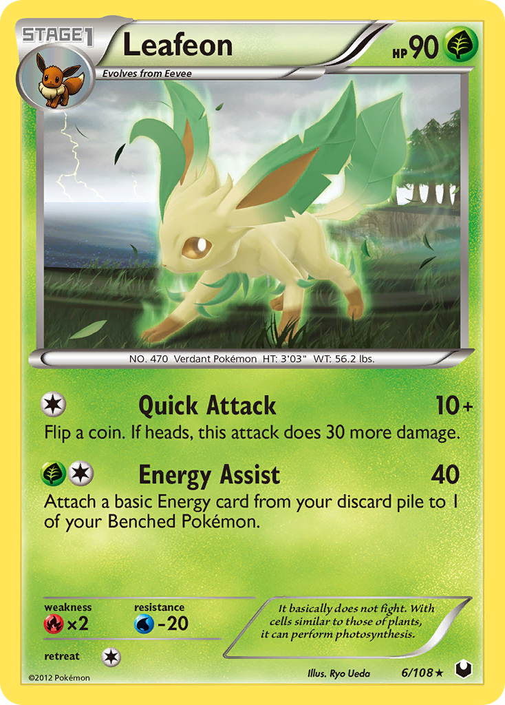 Leafeon (6/108) [Black & White: Dark Explorers] | Eastridge Sports Cards & Games
