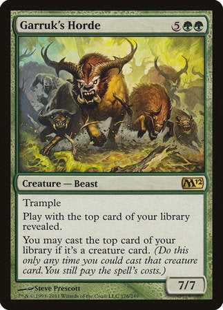 Garruk's Horde [Magic 2012] | Eastridge Sports Cards & Games