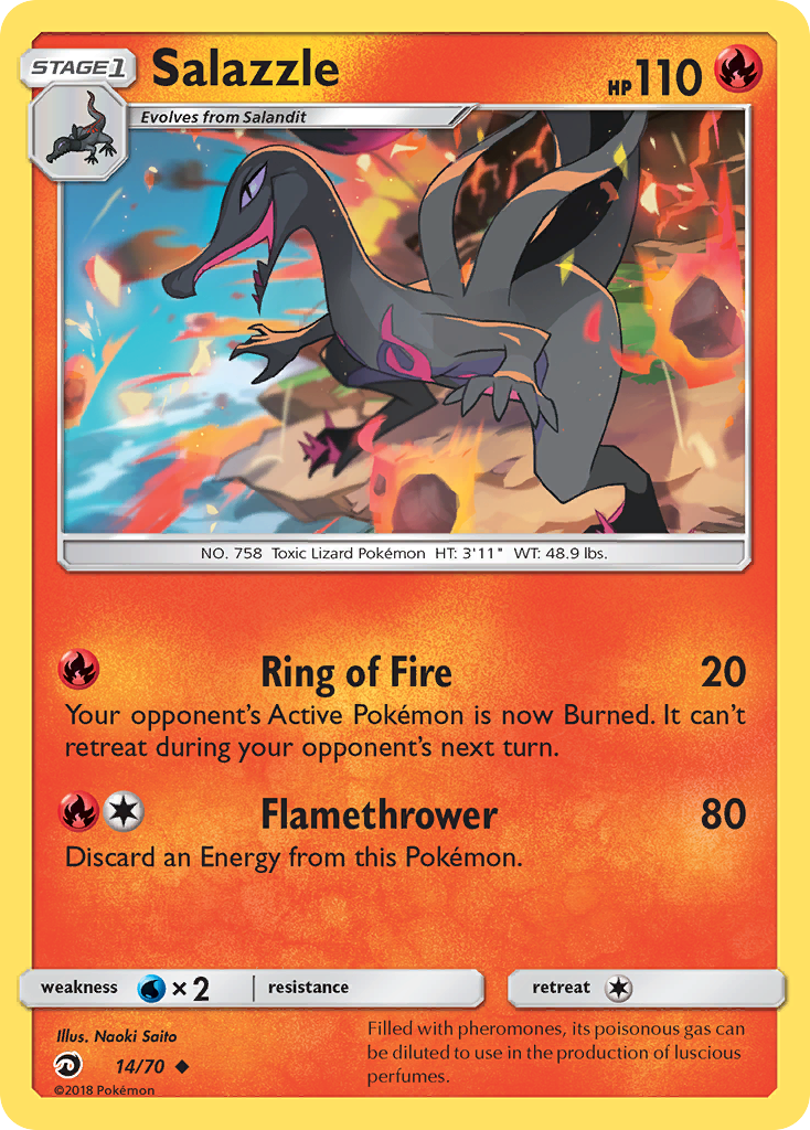 Salazzle (14/70) [Sun & Moon: Dragon Majesty] | Eastridge Sports Cards & Games