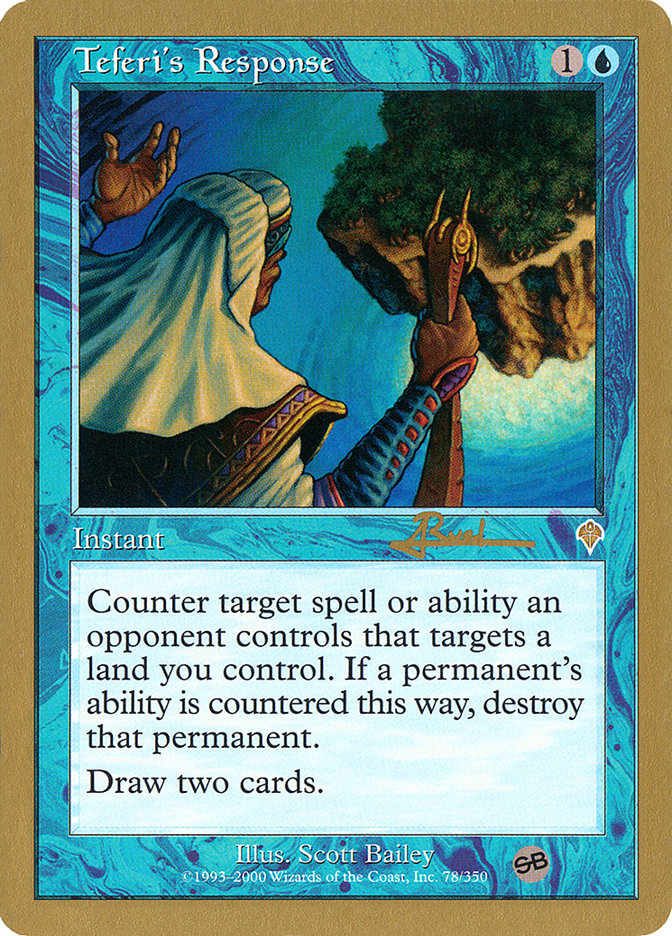 Teferi's Response (Antoine Ruel) (SB) [World Championship Decks 2001] | Eastridge Sports Cards & Games