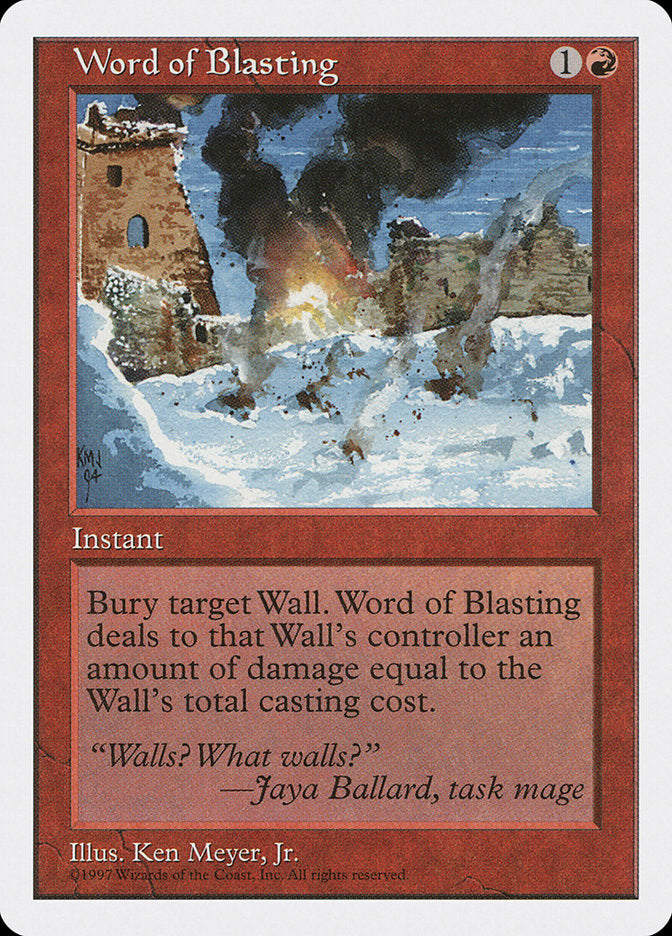 Word of Blasting [Fifth Edition] | Eastridge Sports Cards & Games