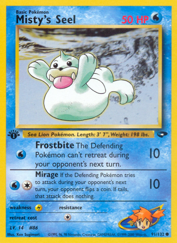 Misty's Seel (91/132) [Gym Challenge 1st Edition] | Eastridge Sports Cards & Games
