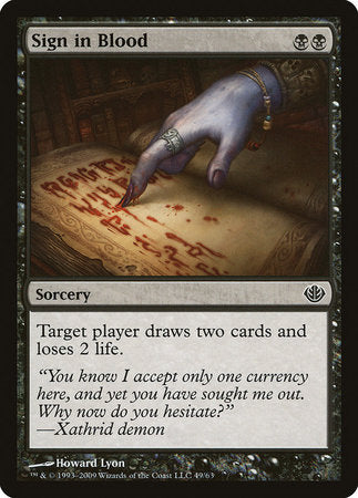 Sign in Blood [Duel Decks: Garruk vs. Liliana] | Eastridge Sports Cards & Games