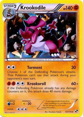 Krookodile (65/114) (Cracked Ice Holo) [Black & White: Base Set] | Eastridge Sports Cards & Games