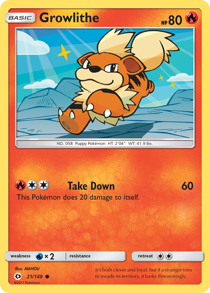 Growlithe (21/149) [Sun & Moon: Base Set] | Eastridge Sports Cards & Games