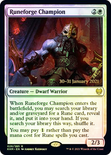 Runeforge Champion  [Kaldheim Prerelease Promos] | Eastridge Sports Cards & Games