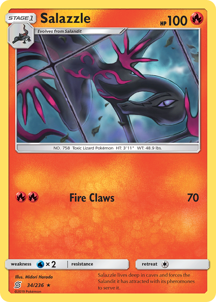 Salazzle (34/236) [Sun & Moon: Unified Minds] | Eastridge Sports Cards & Games
