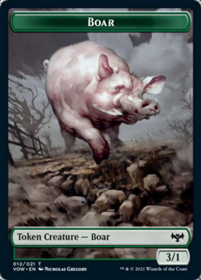 Boar Token [Innistrad: Crimson Vow Tokens] | Eastridge Sports Cards & Games