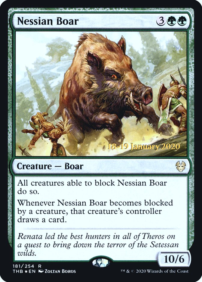 Nessian Boar [Theros Beyond Death Prerelease Promos] | Eastridge Sports Cards & Games