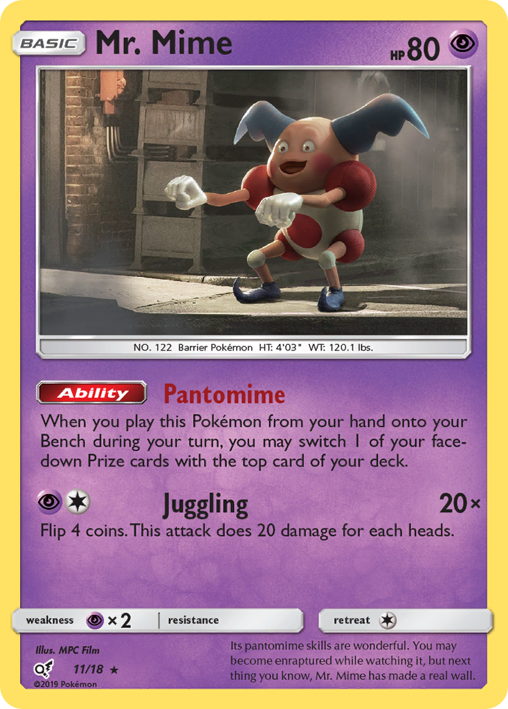 Mr. Mime (11/18) [Sun & Moon: Detective Pikachu] | Eastridge Sports Cards & Games