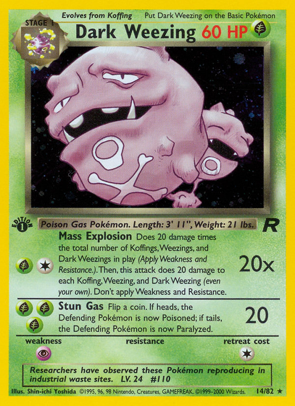 Dark Weezing (14/82) [Team Rocket 1st Edition] | Eastridge Sports Cards & Games