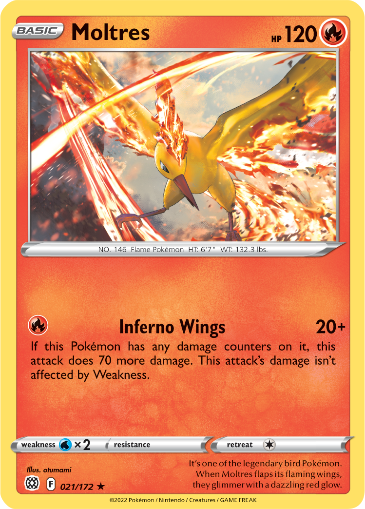 Moltres (021/172) (Theme Deck Exclusive) [Sword & Shield: Brilliant Stars] | Eastridge Sports Cards & Games