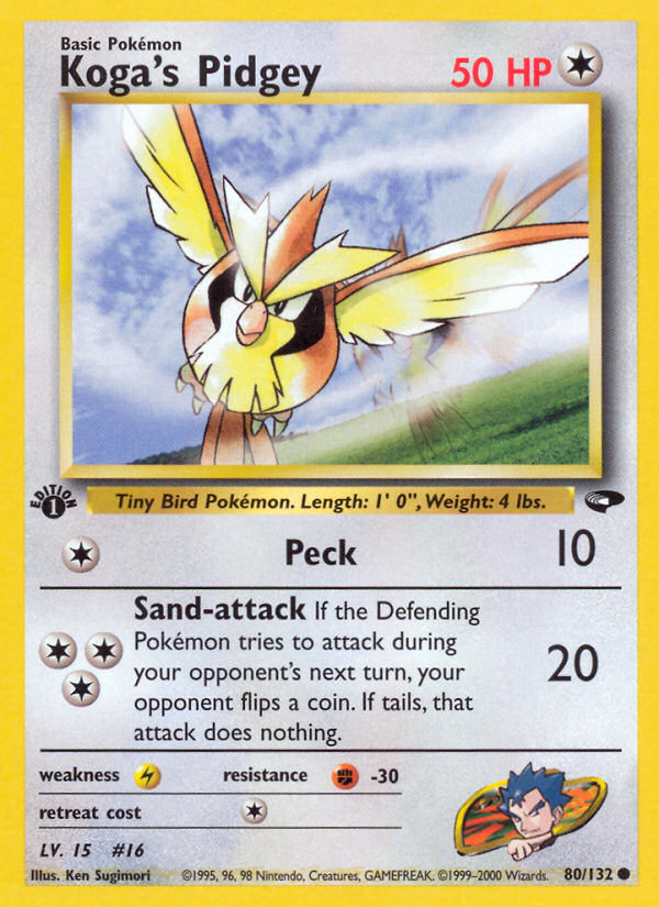 Koga's Pidgey (80/132) [Gym Challenge 1st Edition] | Eastridge Sports Cards & Games