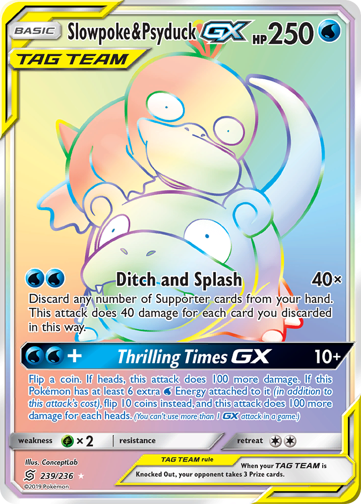 Slowpoke & Psyduck GX (239/236) [Sun & Moon: Unified Minds] | Eastridge Sports Cards & Games