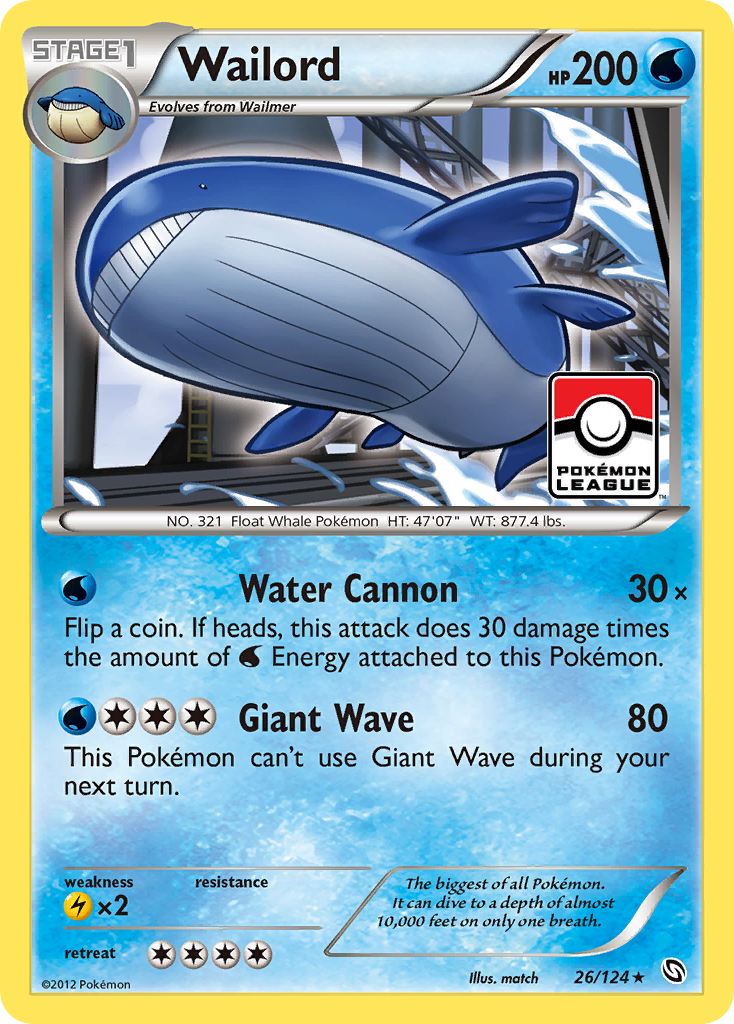 Wailord (26/124) [Black & White: Dragons Exalted] | Eastridge Sports Cards & Games