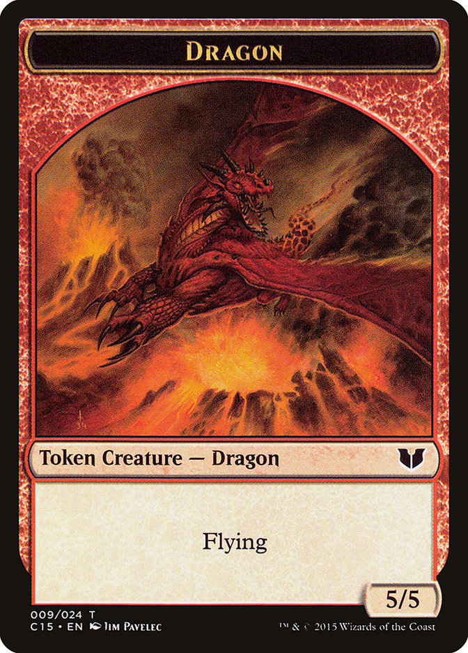 Dragon // Dragon Double-Sided Token [Commander 2015 Tokens] | Eastridge Sports Cards & Games