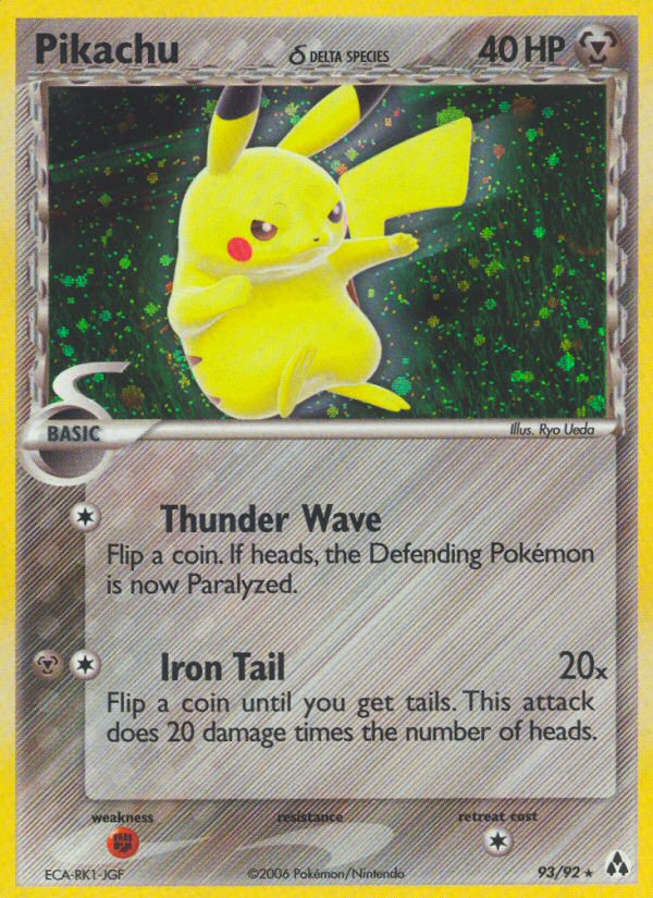 Pikachu (93/92) (Delta Species) [EX: Legend Maker] | Eastridge Sports Cards & Games