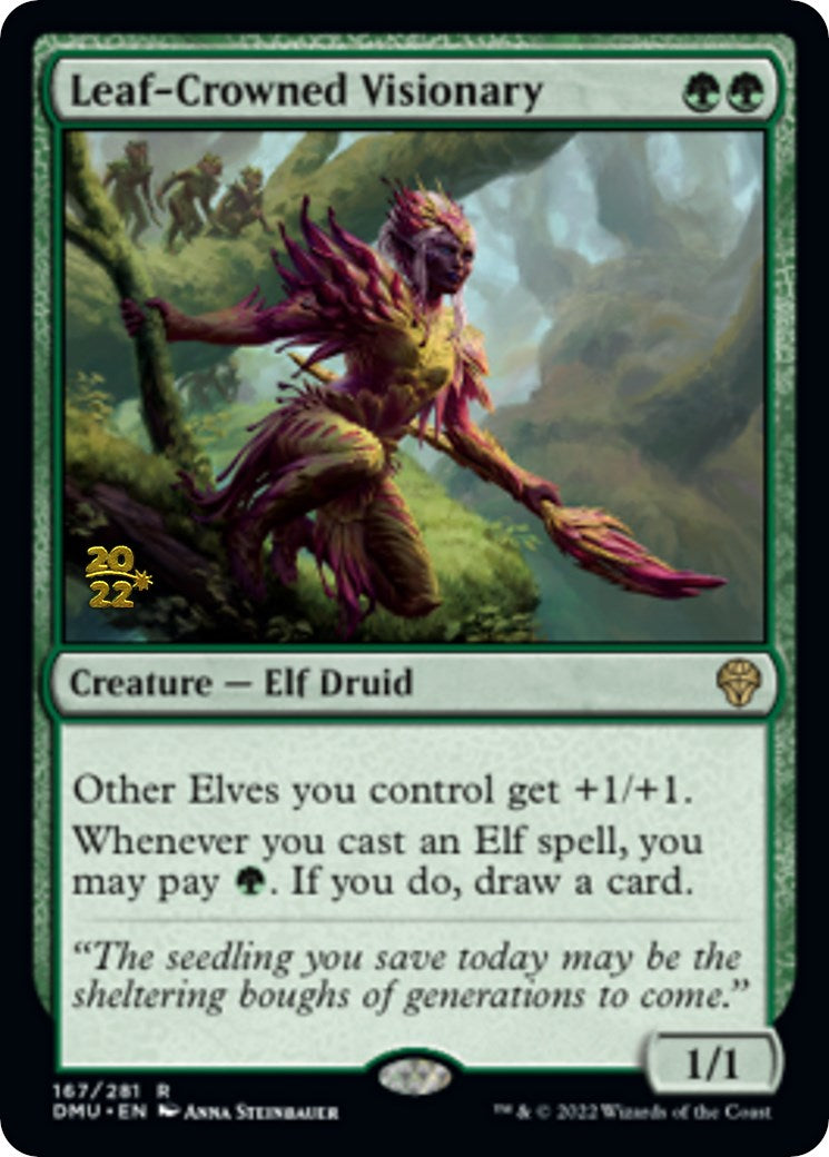 Leaf-Crowned Visionary [Dominaria United Prerelease Promos] | Eastridge Sports Cards & Games