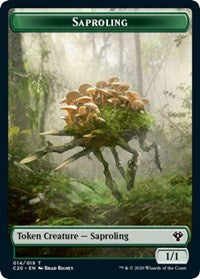 Saproling // Treasure Double-sided Token [Commander 2020 Tokens] | Eastridge Sports Cards & Games