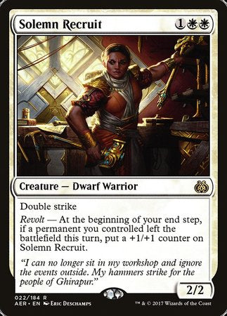 Solemn Recruit [Aether Revolt] | Eastridge Sports Cards & Games