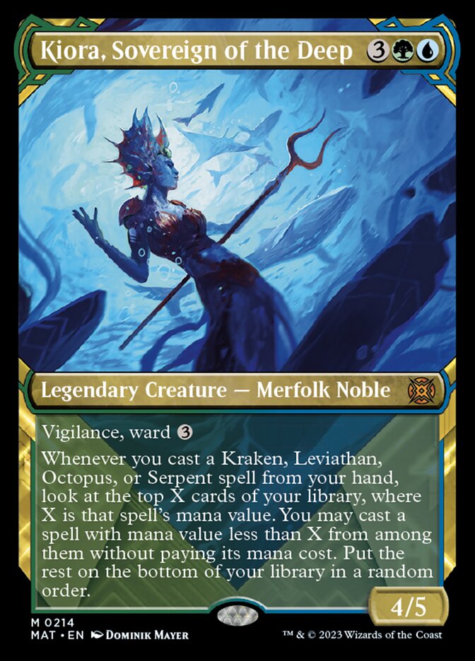 Kiora, Sovereign of the Deep (Showcase Halo Foil) [March of the Machine: The Aftermath] | Eastridge Sports Cards & Games