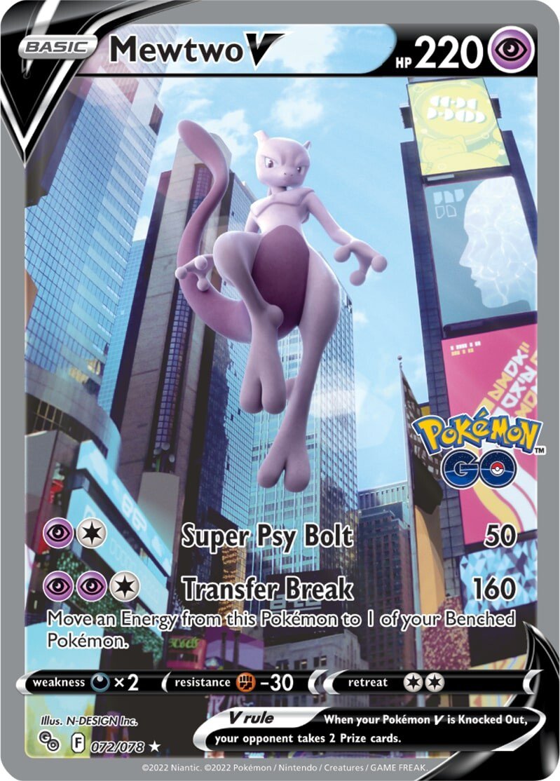 Mewtwo V (072/078) [Pokémon GO] | Eastridge Sports Cards & Games