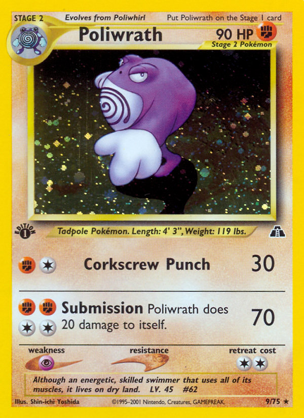 Poliwrath (9/75) [Neo Discovery 1st Edition] | Eastridge Sports Cards & Games