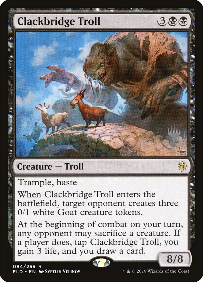 Clackbridge Troll (Promo Pack) [Throne of Eldraine Promos] | Eastridge Sports Cards & Games