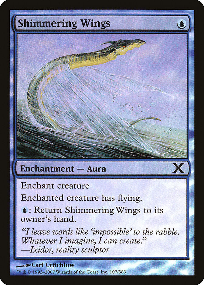 Shimmering Wings (Premium Foil) [Tenth Edition] | Eastridge Sports Cards & Games
