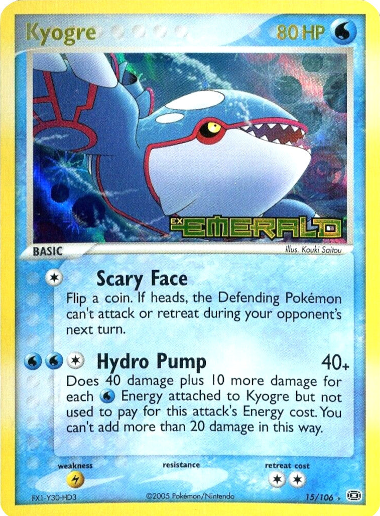 Kyogre (15/106) (Stamped) [EX: Emerald] | Eastridge Sports Cards & Games