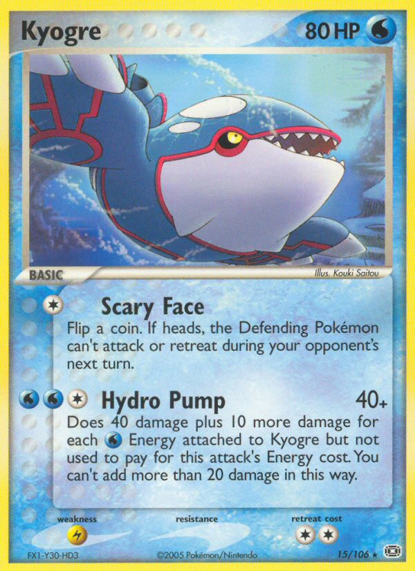 Kyogre (15/106) [EX: Emerald] | Eastridge Sports Cards & Games