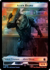 Alien Rhino // Food (0059) Double-Sided Token (Surge Foil) [Doctor Who Tokens] | Eastridge Sports Cards & Games