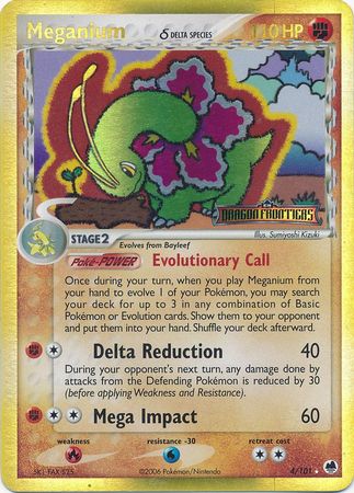 Meganium (4/101) (Delta Species) (Stamped) [EX: Dragon Frontiers] | Eastridge Sports Cards & Games