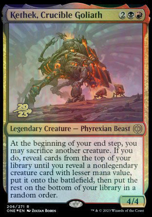 Kethek, Crucible Goliath [Phyrexia: All Will Be One Prerelease Promos] | Eastridge Sports Cards & Games