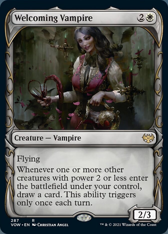 Welcoming Vampire (Showcase Fang Frame) [Innistrad: Crimson Vow] | Eastridge Sports Cards & Games