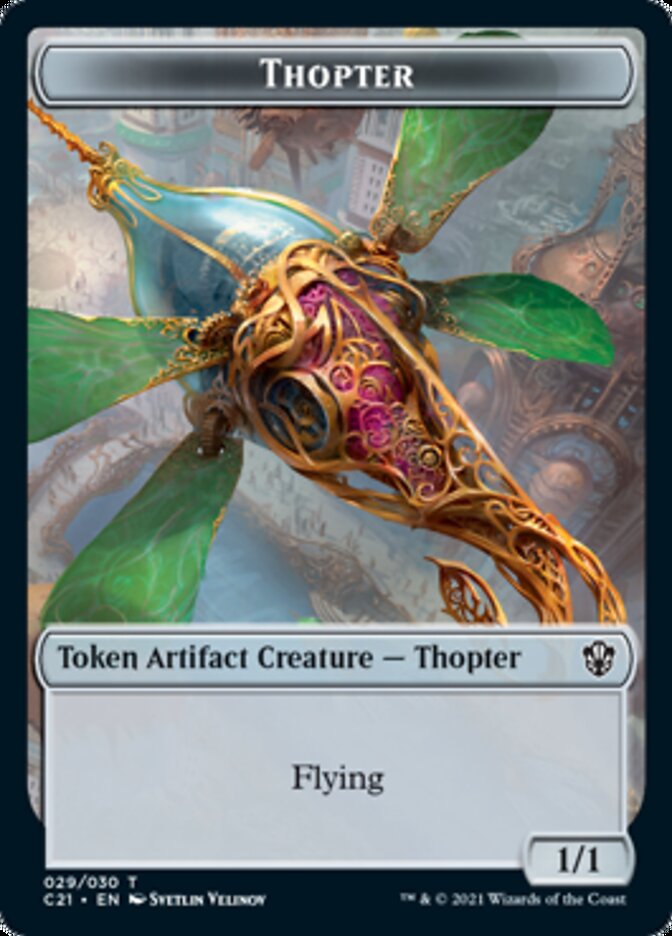 Golem (025) // Thopter Token [Commander 2021 Tokens] | Eastridge Sports Cards & Games