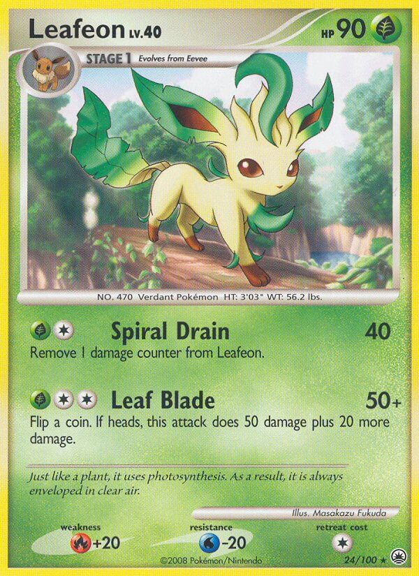 Leafeon (24/100) (Theme Deck Exclusive) [Diamond & Pearl: Majestic Dawn] | Eastridge Sports Cards & Games