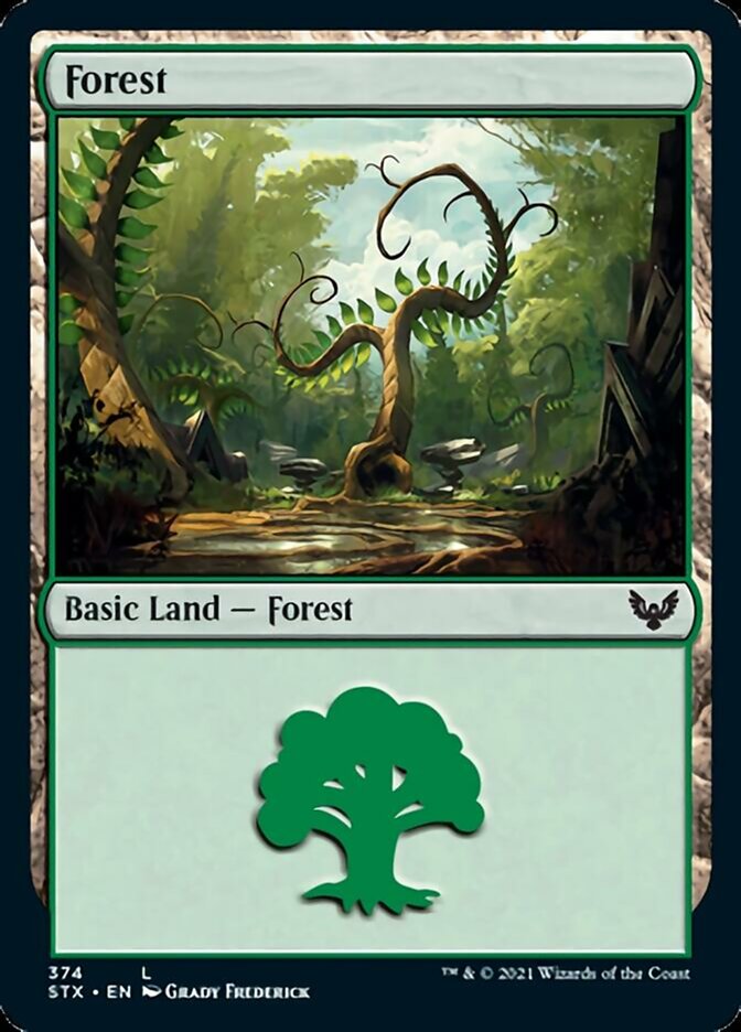 Forest (#374) [Strixhaven: School of Mages] | Eastridge Sports Cards & Games