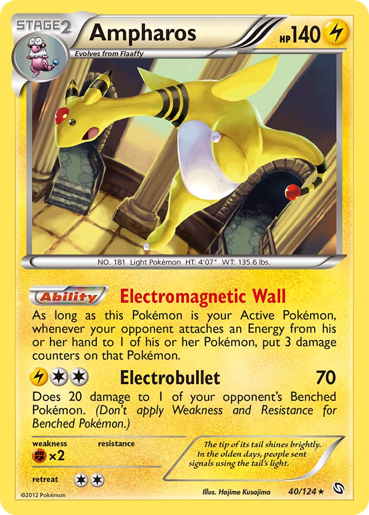 Ampharos (40/124) (Cosmos Holo) (Blister Exclusive) [Black & White: Dragons Exalted] | Eastridge Sports Cards & Games