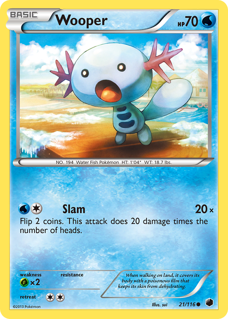 Wooper (21/116) [Black & White: Plasma Freeze] | Eastridge Sports Cards & Games