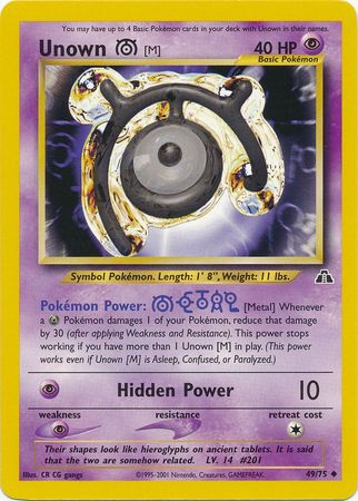 Unown [M] (49/75) [Neo Discovery Unlimited] | Eastridge Sports Cards & Games