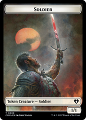 Copy (54) // Human Soldier Double-Sided Token [Commander Masters Tokens] | Eastridge Sports Cards & Games