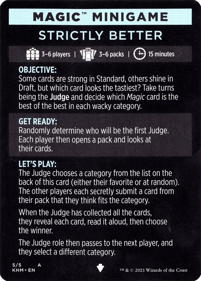 Strictly Better (Magic Minigame) [Kaldheim Minigame] | Eastridge Sports Cards & Games