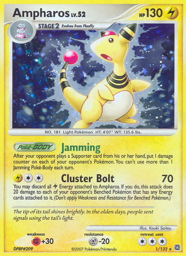 Ampharos (1/132) (Theme Deck Exclusive) [Diamond & Pearl: Secret Wonders] | Eastridge Sports Cards & Games