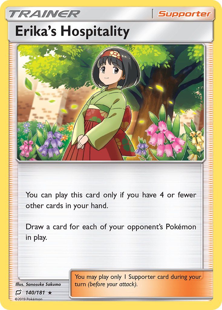 Erika's Hospitality (140/181) (Theme Deck Exclusive) [Sun & Moon: Team Up] | Eastridge Sports Cards & Games