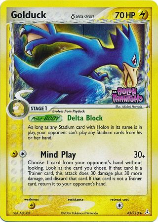 Golduck (43/110) (Delta Species) (Stamped) [EX: Holon Phantoms] | Eastridge Sports Cards & Games