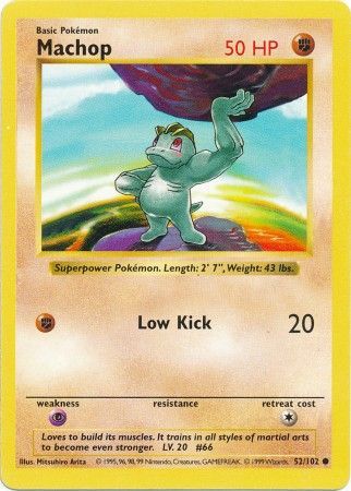 Machop (52/102) [Base Set Shadowless Unlimited] | Eastridge Sports Cards & Games